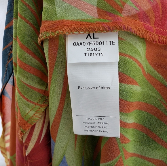 NWT Cupshe Neon Island Tropical Cover-Up Kimono - Picture 11 of 13